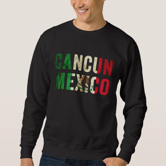 Cancun Mexiko - Mexikanska sommaruppehållet Lång Ärmad Tröja (Framsida)