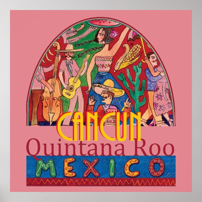 CANCUN Mexiko POSTER utskrift (Framsidan)