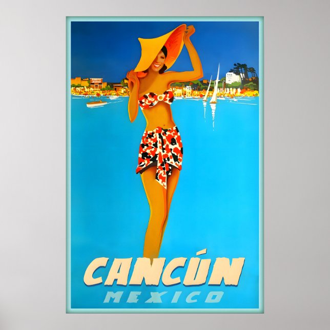 Cancun Mexiko Quintana Roo Benito Juarez Resa Poster (Framsidan)