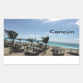 Cancún (Mexiko) - Rektangle Stickers, Glossy Rektangulärt Klistermärke