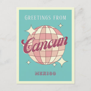 Cancun Mexiko Retro Vintage Fest Postkort Vykort