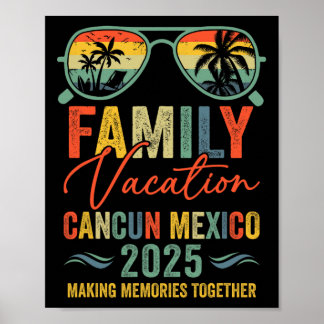 Cancun Mexiko Semester 2025 Matchande Familjegrupp Poster