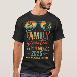 Cancun Mexiko Semester 2025 Matchande Familjegrupp T Shirt