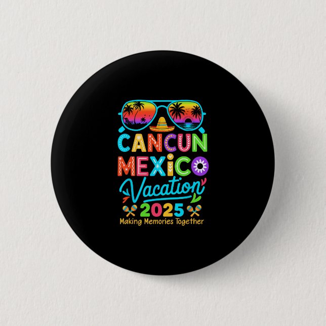 Cancun Mexiko Semester Strand 2025 Resa Matchande  Knapp (Framsida)