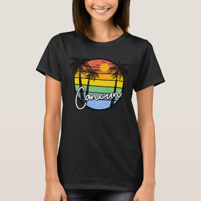 Cancun Mexiko Spring Break 2023 T Shirt (Framsida)