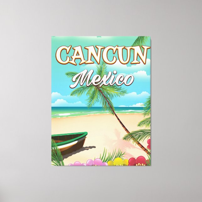 Cancun Mexiko strand affisch Canvastryck (Framsida)
