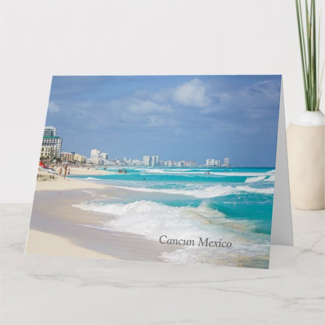 Cancun Mexiko Strand Viket Kort (Framsida)