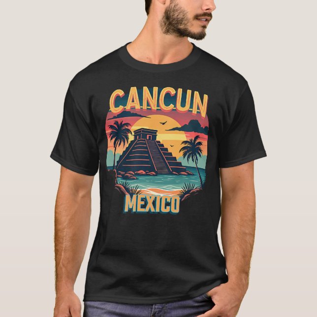 Cancun Mexiko T Shirt (Framsida)
