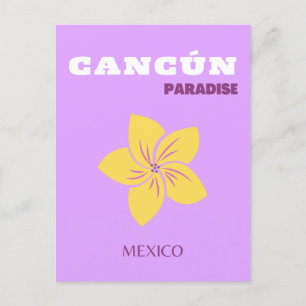Cancun, Mexiko, Tropiska konst, Preppy, Travel Art Helg Vykort