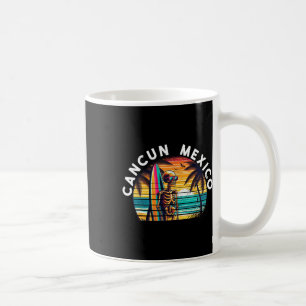 Cancun Mexiko Vintage Skalle Surf Cancun Kaffemugg