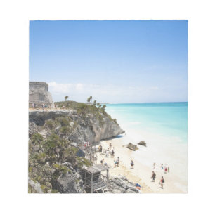 Cancun, Quintana Roo, Mexiko - Ruiner på en kulle Anteckningsblock