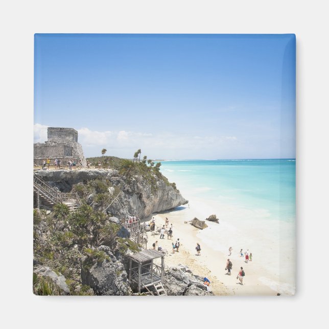 Cancun, Quintana Roo, Mexiko - Ruiner på en kulle Magnet (Framsidan)