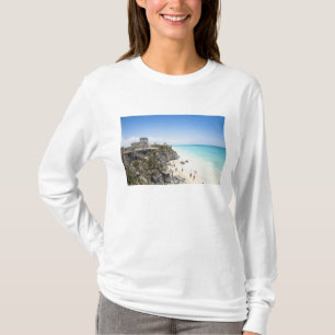 Cancun, Quintana Roo, Mexiko - Ruiner på en kulle T-shirt