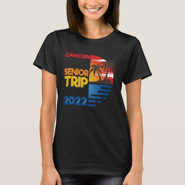 Cancun Senior Resa 2022 Matchig Group T Shirt (Framsida)