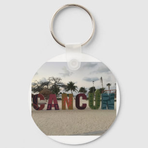 Cancun Sign - Playa Delfine, Mexico Keychain Nyckelring