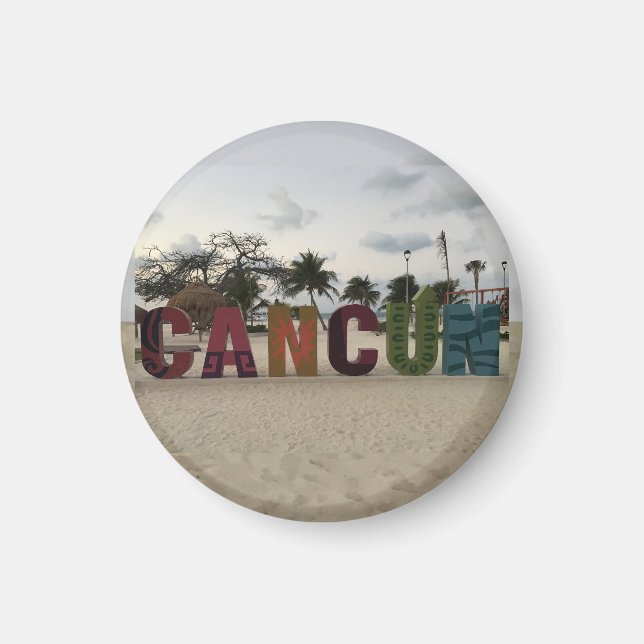 Cancun Sign - Playa Delfine, Mexico Magnet (Framsidan)