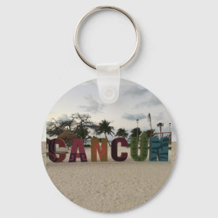 Cancun Sign - Playa Delfine, Mexiko #1-1 Keychain Nyckelring
