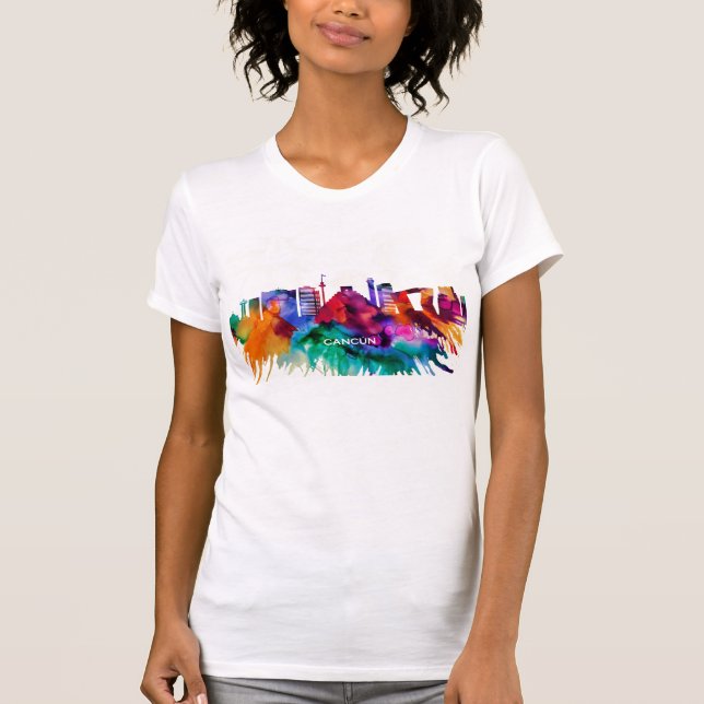 Cancun Skyline T Shirt (Framsida)