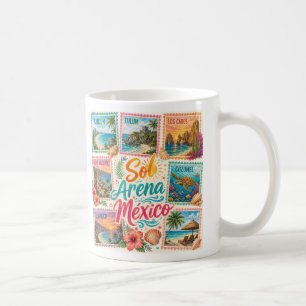 Cancun Sol Sand Mexiko Vackra Stränder Tropisk Kaffemugg