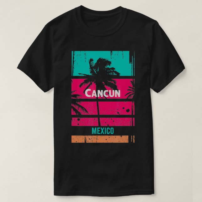 Cancun Souvenir Mexiko Reminder T Shirt (Design framsida)