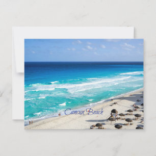 Cancun-stranden, Mexiko Vykort