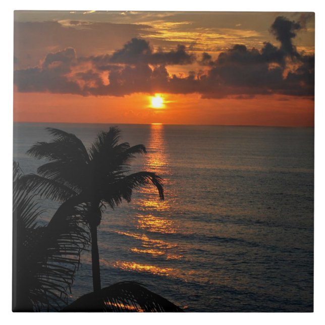 Cancun Sunset Kakelplatta (Framsidan)