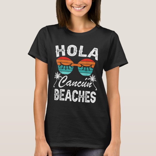 Cancun T Shirt Funny Summer Vacation Matching Fami (Framsida)