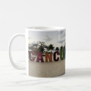 Cancun undertecknar - Playa Delfines, den Mexico Kaffemugg