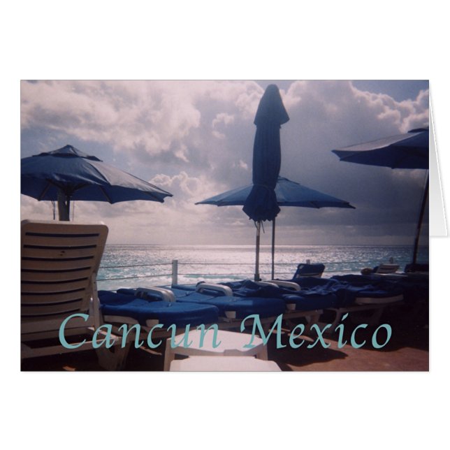 Cancun Warm Romantic Sunset Hälsningskort (Framsidan Horizontal)