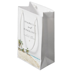 CANCUN Watercolor Beach Handflatan Träd Tack Small