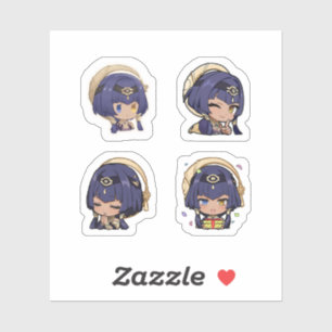 Candace Genshin Impact 4-pack Stickerark Extra Klistermärken