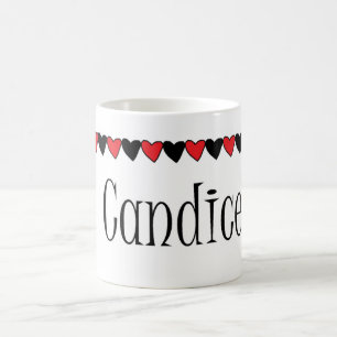 Candice hjärtanamn kaffemugg