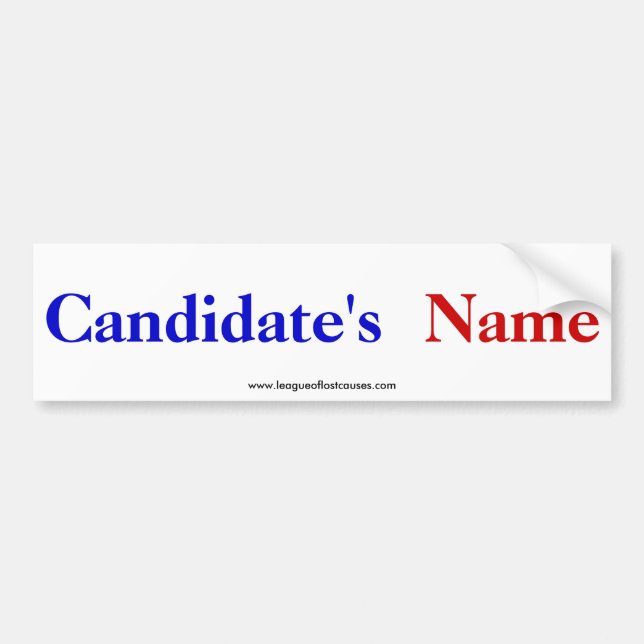 ’Candidate’-klistermärke Bildekal (Framsidan)