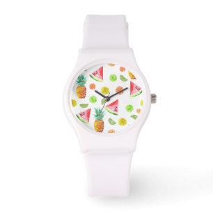 Candied fruktmönster för vattenfärg armbandsur