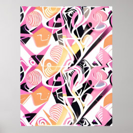 Candied Moment of a Memphis Design Poster