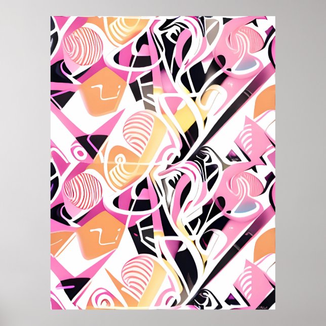 Candied Moment of a Memphis Design Poster (Framsidan)