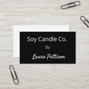 Candle business add namn company webbplats e-posta visitkort