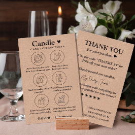 Candle Care Kraft Papper | Tack för Logotyp av Anp Visitkort