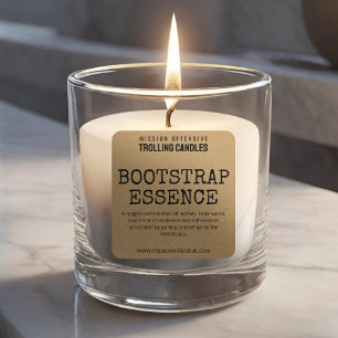 Candle-etiketter för baby Boomer Humor Fyrkantigt Klistermärke