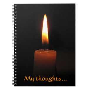 Candle Flame Anteckningsbok Med Spiral