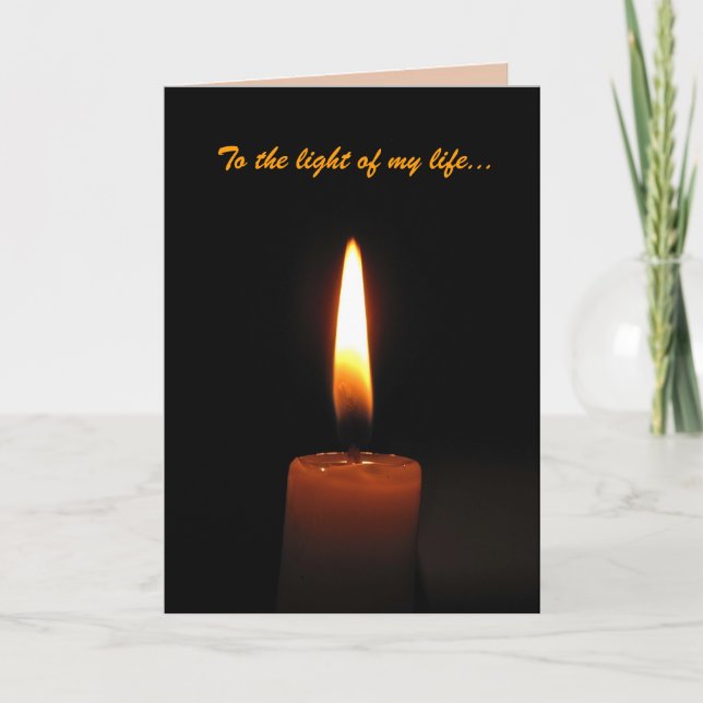 Candle Flame Birthday Kort (Framsida)