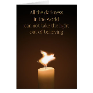 Candle Flame med flygande Gris Hälsningskort