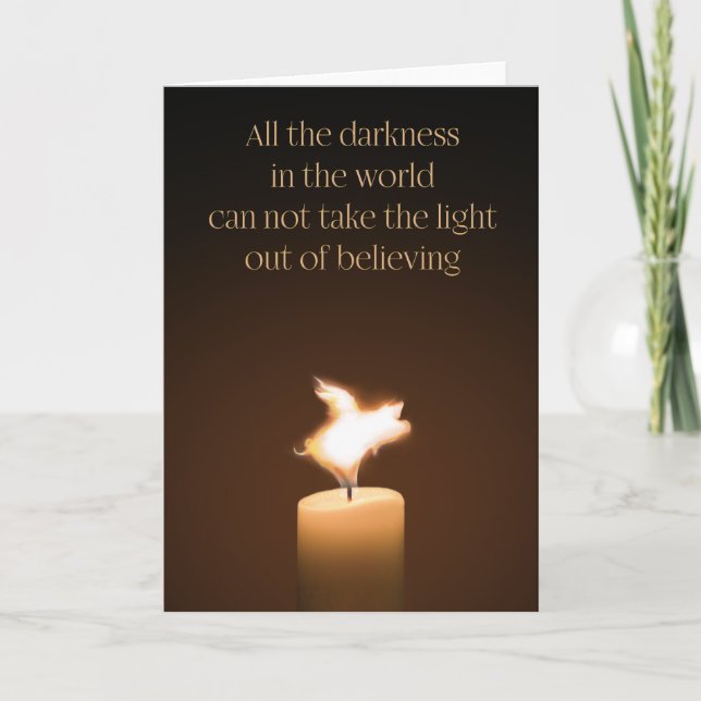 Candle Flame med flygande Gris Kort (Framsida)