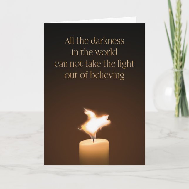 Candle Flame med flygande Gris Kort (Framsida)