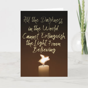 Candle Flame med flygande Gris Kort