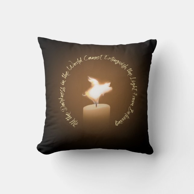 Candle Flame med flygande Gris Kudde (Framsida)