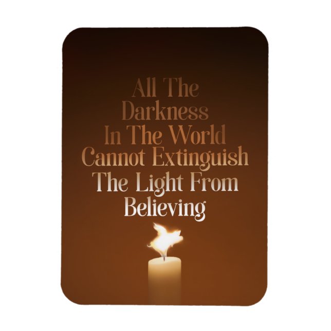 Candle Flame med flygande Gris Magnet (Vertikal)