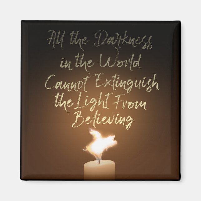 Candle Flame med flygande Gris Magnet (Framsidan)