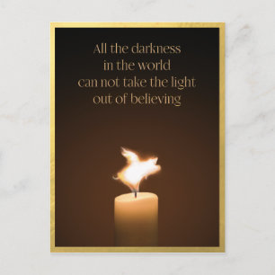 Candle Flame med flygande Gris Vykort