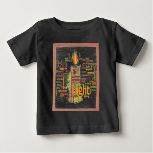 Candle Flame Ord Cloud Art Skriv ut T-shirt